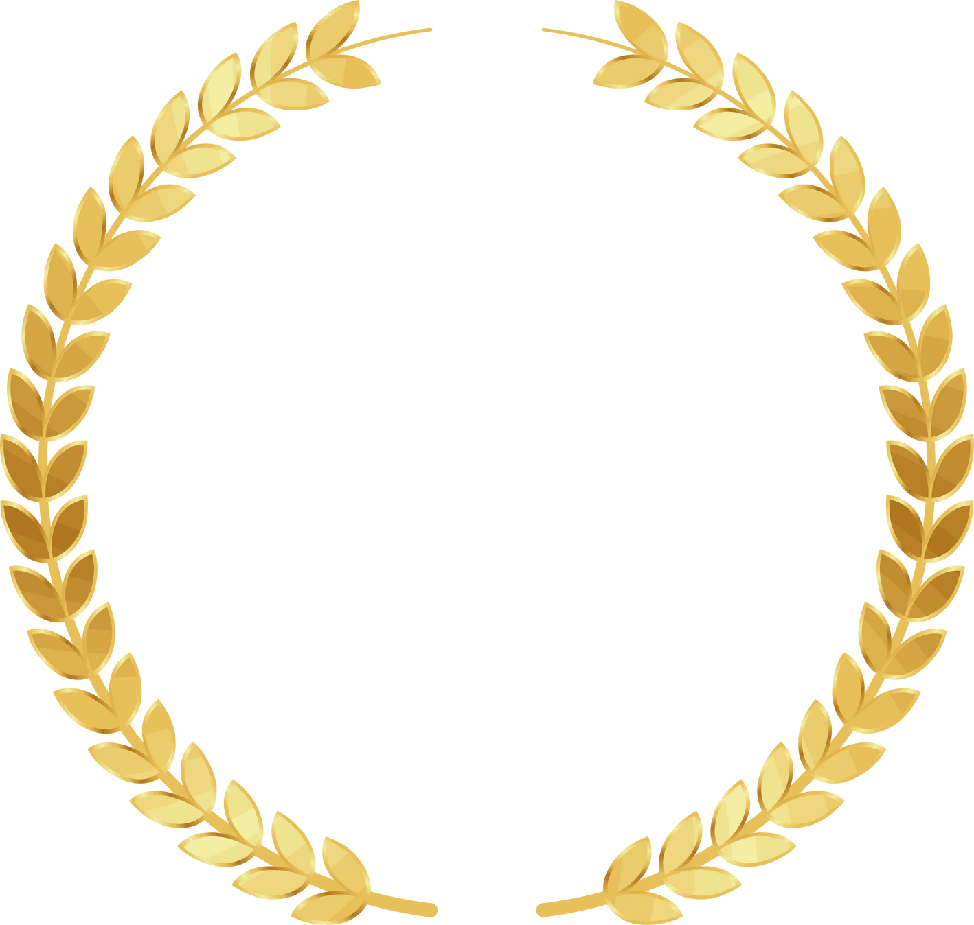 golden wreath crown decorative icon